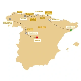 tourhub | Trafalgar | Northern Spain | Tour Map