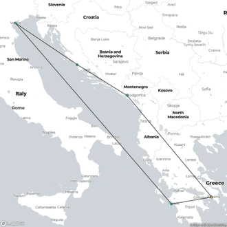 tourhub | Celestyal Cruises | Summer Adriatic,7 Nights Cruise | Tour Map