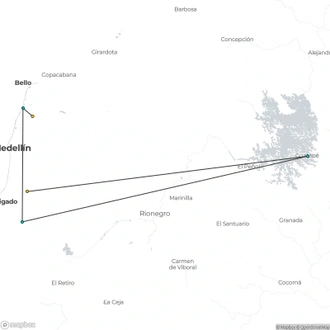 tourhub | Medellin City Services | Medellin in 3-Nights, 4-Days | Tour Map