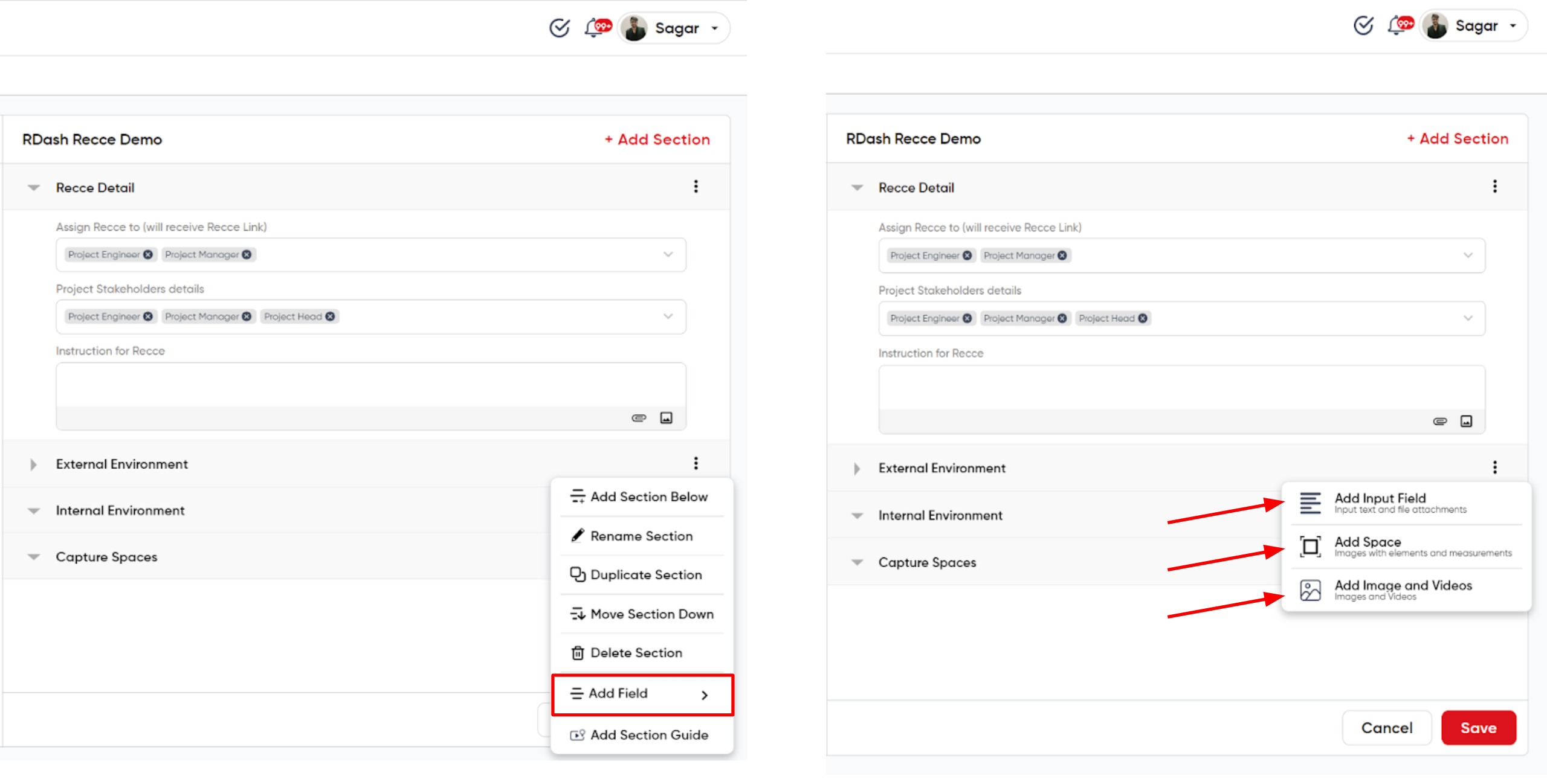 How to create a Recce Template