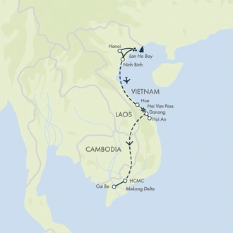 tourhub | Exodus Adventure Travels | Best of Vietnam - Premium Adventure | Tour Map