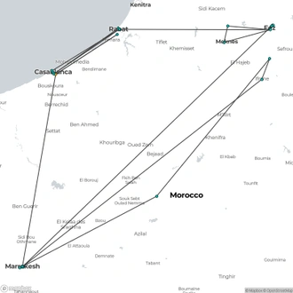 tourhub | Today Voyages | Imperial cities from Casablanca XM25-02 | Tour Map