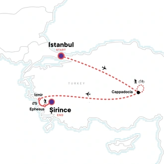 tourhub | G Adventures | Turkey: Istanbul, Ephesus & Cappadocia | Tour Map