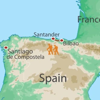 tourhub | UTracks | Camino Norte - Bilbao to Santander | Tour Map