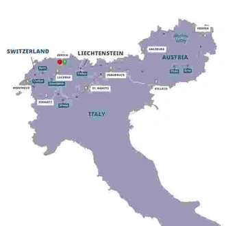 tourhub | Trafalgar | Switzerland and Austria | Tour Map