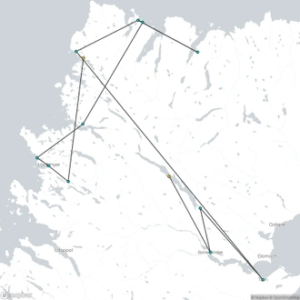 tourhub | Brightwater Holidays | Scotland's Extreme North West 611 | Tour Map