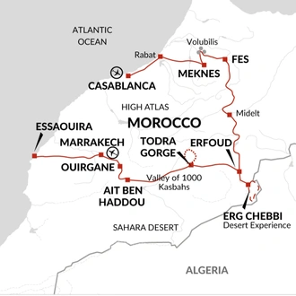 tourhub | Explore! | Best of Morocco | Tour Map