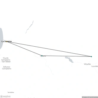 tourhub | Signature DMC | 4-Days Small Group Discover the Clearest Skies in the Desert at La Serena | Tour Map