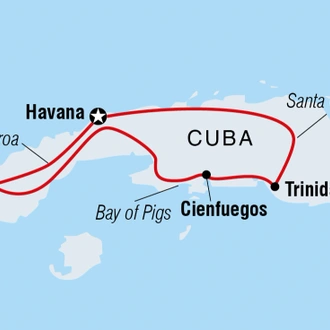tourhub | Intrepid Travel | Beautiful Cuba | Tour Map