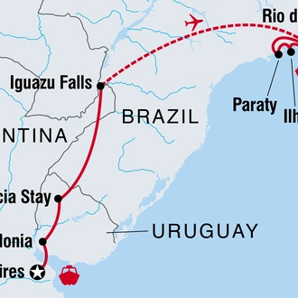 tourhub | Intrepid Travel | Buenos Aires to Rio Explorer  | Tour Map