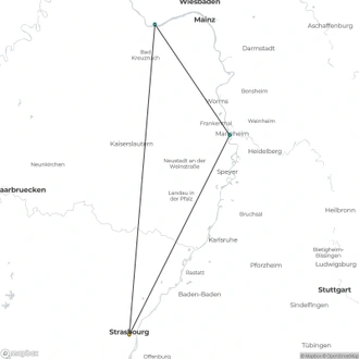 tourhub | CroisiEurope Cruises | Cruise Festival: Legends, Festivities, and Delicacies on the Romantic Rhine River | Tour Map