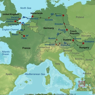 tourhub | Indus Travels | Best of European Capitals | Tour Map