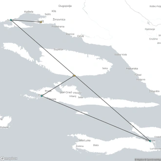 tourhub | Gulliver Travel | Croatia Island Hopping, 11 Days  | Tour Map