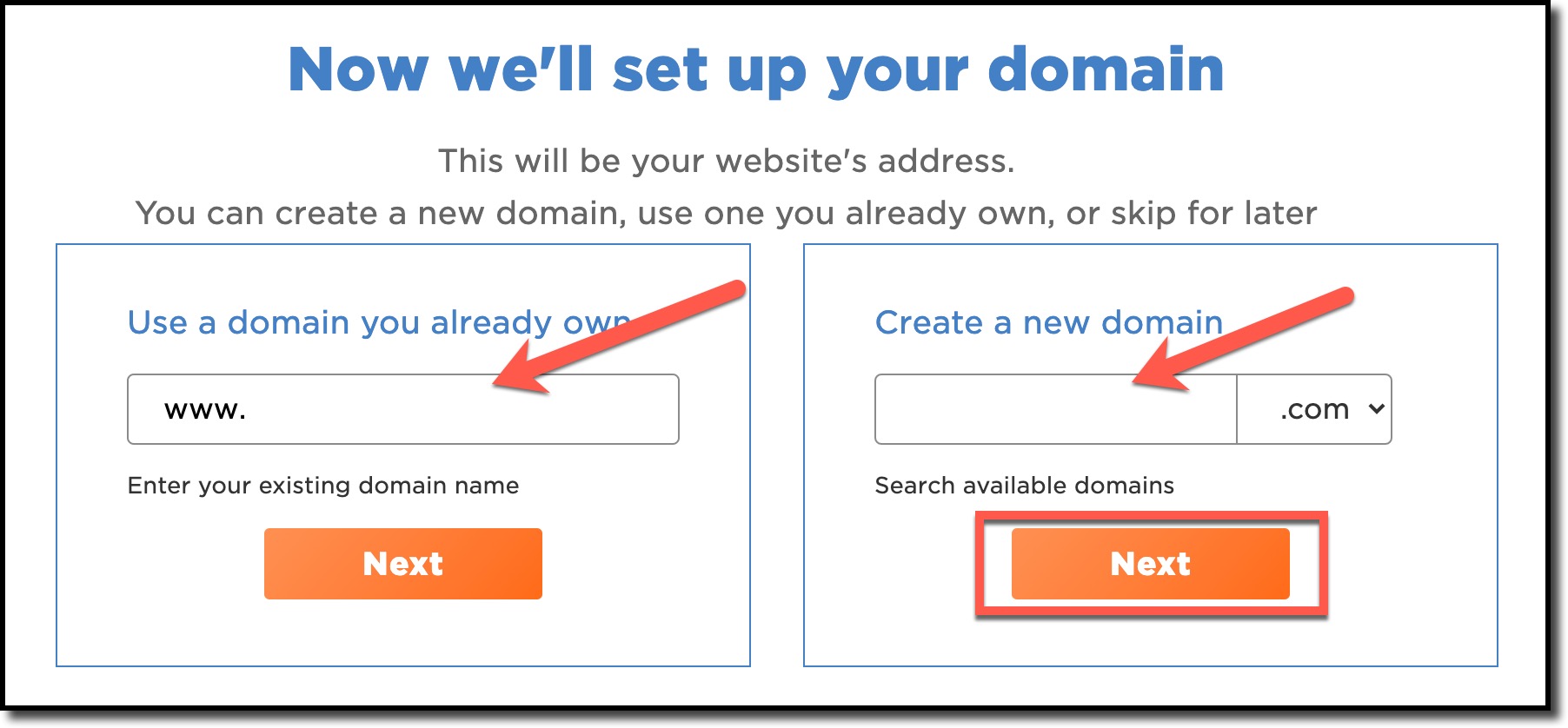 Enter Your Domain 
