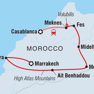 tourhub | Intrepid Travel | Best of Morocco Family Holiday | Tour Map