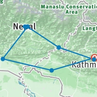 tourhub | Adventure Himalayan Travels & Treks | Buddhist Darshan Tour | Tour Map