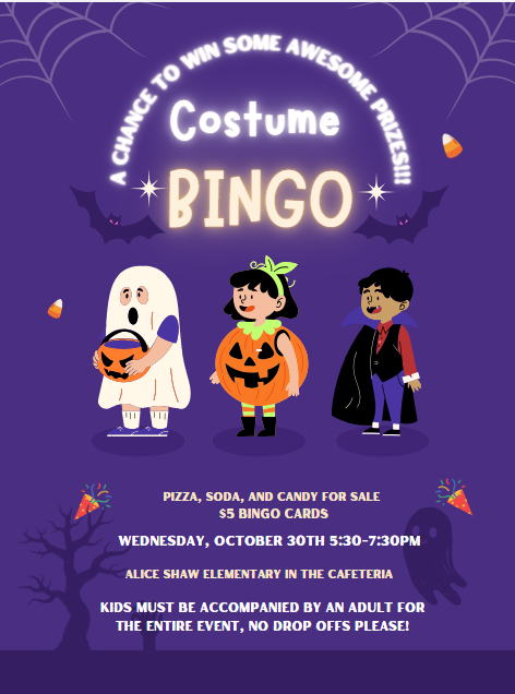 Costume Bingo Flyer