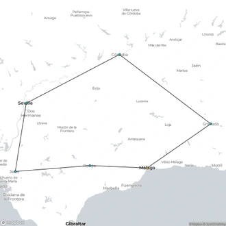 tourhub | Today Voyages | Heart of Andalusia 11 Days, Self-drive | Tour Map