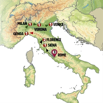 tourhub | Europamundo | Roman Holiday | Tour Map