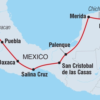 tourhub | Intrepid Travel | Best of Mexico | Tour Map