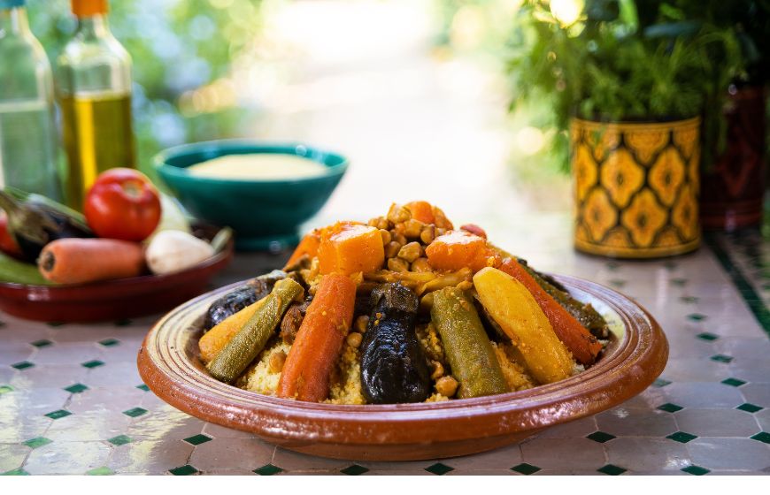 Moroccan Couscous with 7 Vegetables | Flavors of Morocco