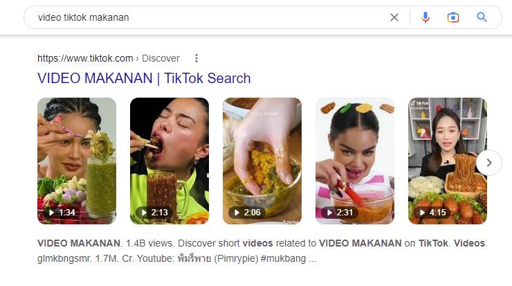 video tiktok makanan