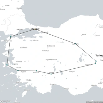 tourhub | Encounters Travel | Best of Turkey | Tour Map