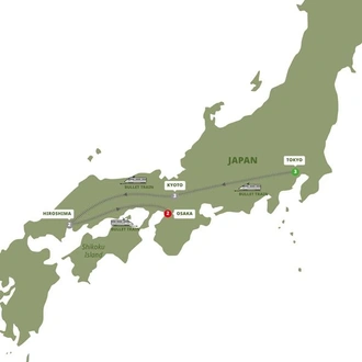 tourhub | Trafalgar | Classic Japan | Tour Map