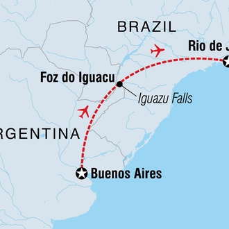 tourhub | Intrepid Travel | Best of Argentina & Brazil  | Tour Map