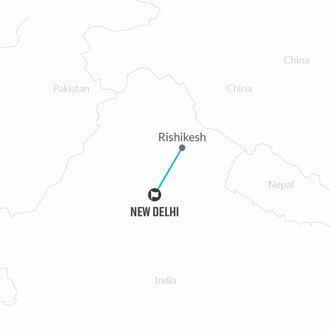 tourhub | Bamba Travel | Rishikesh Yoga Retreat 7D/6N | Tour Map