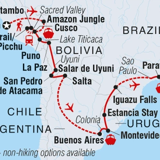 tourhub | Intrepid Travel | Epic South America | Tour Map