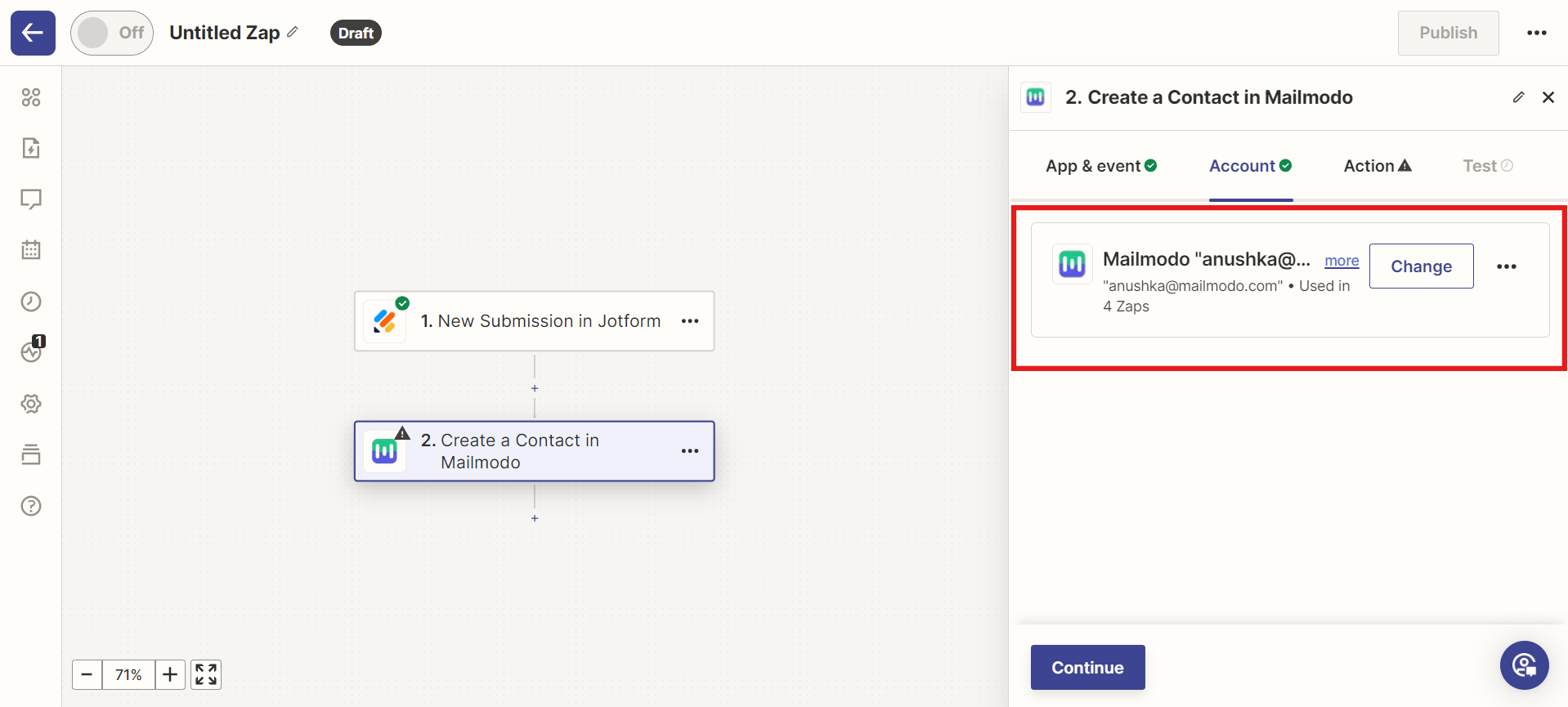 Import your contacts to Mailmodo from Jotform