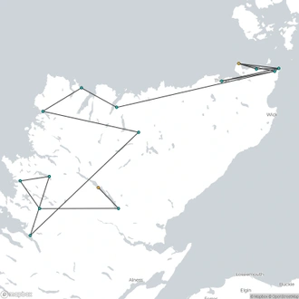 tourhub | Brightwater Holidays | Scotland's Northern Edge featuring the North Coast 500 533 | Tour Map