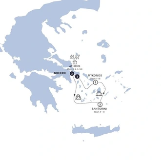 tourhub | Insight Vacations | Greek Island Hopper - Small Group | Tour Map