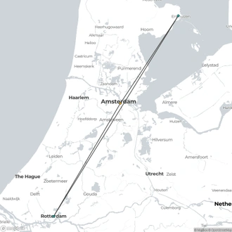 tourhub | Riviera Travel | Amsterdam, Kinderdijk & the Dutch Bulbfields River Cruise | Tour Map