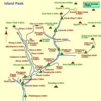 tourhub | Mount Adventure Holidays | Everest Base Camp & Island peak climbing | Tour Map