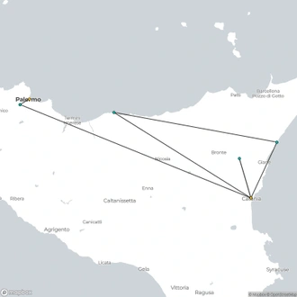 tourhub | Omega Tours | A Taste of Sicily | Tour Map