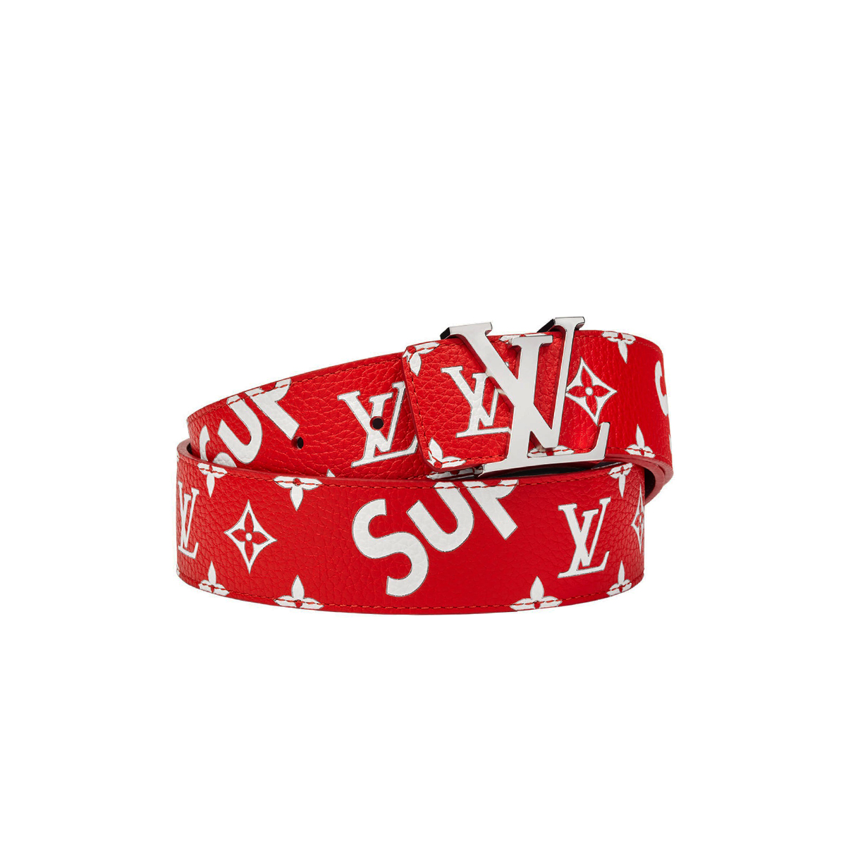 Luxury x Supreme Initiales LV Belt 40MM Red Monogram (FW17)