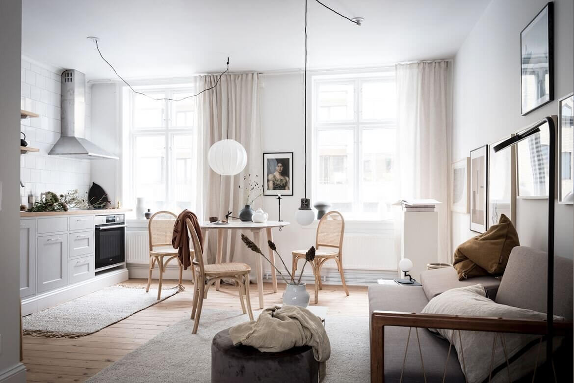 desain kamar apartemen scandinavian