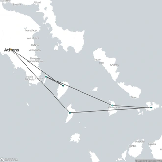 tourhub | Encounters Travel | Mykonos Party at Sea | Tour Map