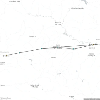 tourhub | The Natural Adventure | Camino Frances: Logroño to Burgos | Tour Map