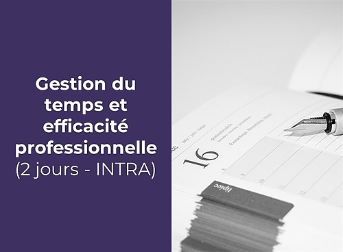 Représentation de la formation : Gestion du temps et efficacité professionnelle (2 jours - INTRA) 