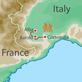 tourhub | UTracks | Piedmont: Land of Barolo and Barbera | Tour Map