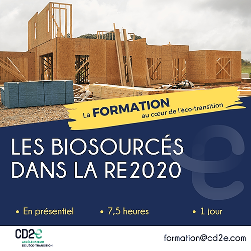 Représentation de la formation : Biosourcés et RE2020