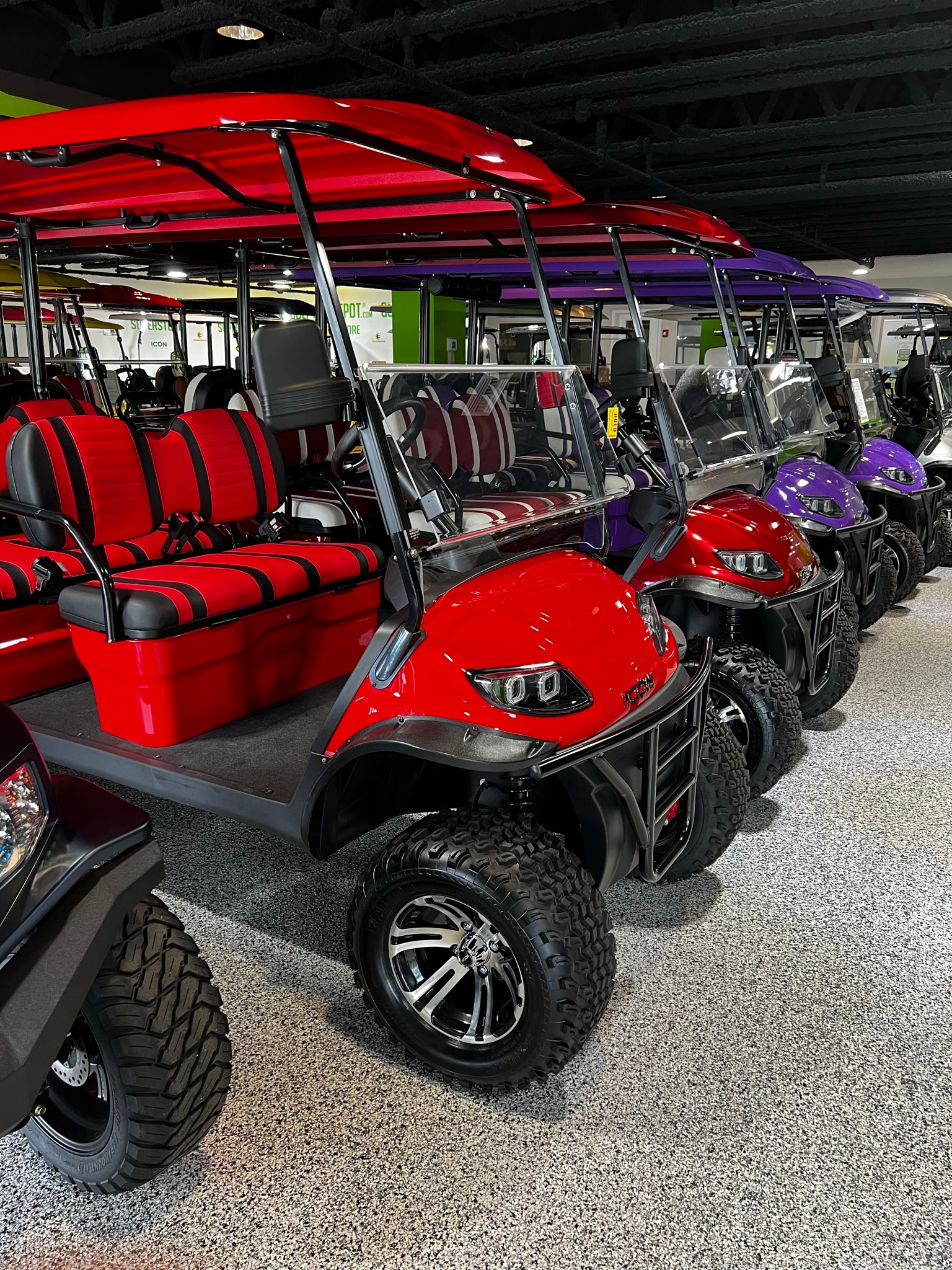 Luxury Open-air Golf Carts Rentals with Bluetooth & Color Lights image 10