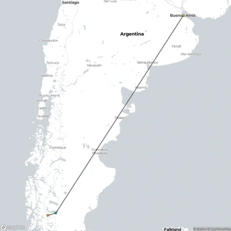 tourhub | Signature DMC | 2-Days and 1 Night Experience El Calafate with Airfare from Buenos Aires | Tour Map