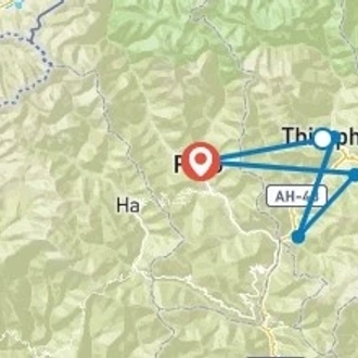 tourhub | Bhutan Acorn Tours & Travel | Bhutan Dagala Thousand Lakes Trek | Tour Map