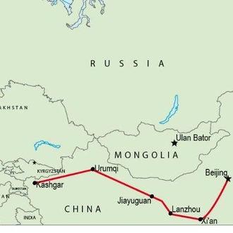 tourhub | World Expeditions | China Silk Road | Tour Map