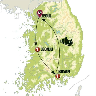 tourhub | Europamundo | Korea Express | Tour Map