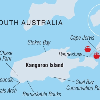 tourhub | Intrepid Travel | Kangaroo Island Short Break Adventure | Tour Map